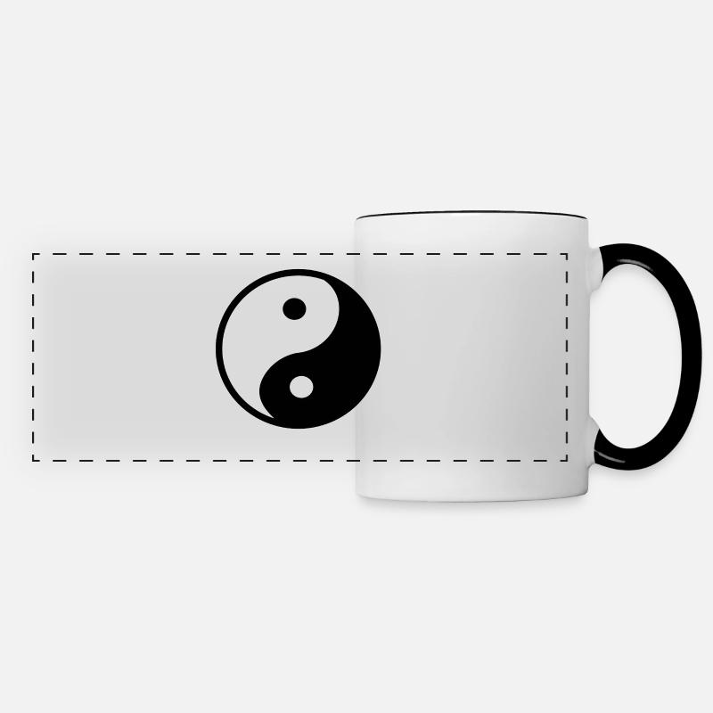 Ying Yang - Panoramatasse - Weiß/Schwarz