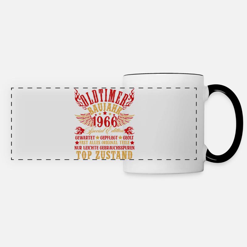 60th Birthday 60 Years Decoration 1965 Gift Funny - Panoramic Mug - white/black