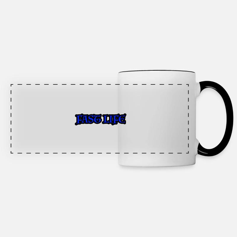 Fast Life - Panoramic Mug - white/black