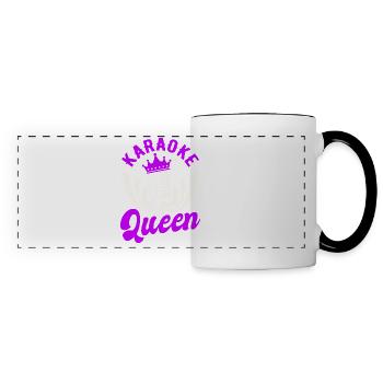 Queen Karaoke Bar, Party, Firmenfeier, Frauen - Panoramatasse - Weiß/Schwarz - Vorne