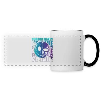 Festival du film d’horreur zombie + Halloween - Mug panoramique contrasté et blanc - blanc/noir - Devant