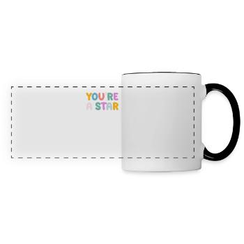 Soyez vous-même ! Confiance en soi, pensée positive, motivation - Mug panoramique contrasté et blanc - blanc/noir - Devant
