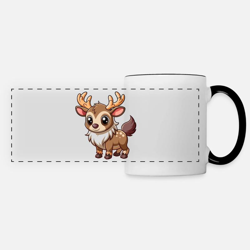 Cute Baby Moose - Panoramic Mug - white/black
