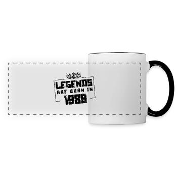 1989 Legends Born in - Panoramic Mug - white/black - Front