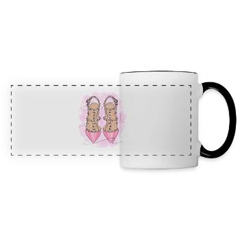 Sexy high heels - Panoramic Mug - white/black - Front