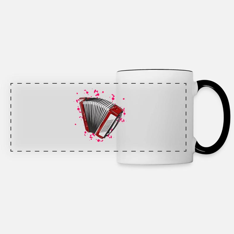 accordion - Panoramic Mug - white/black