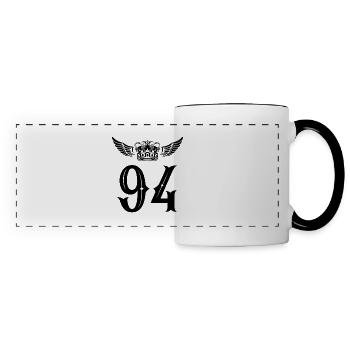 94 Number crown - Panoramic Mug - white/black - Front