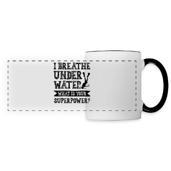 Diving Superpower - Panoramic Mug - white/black - Front