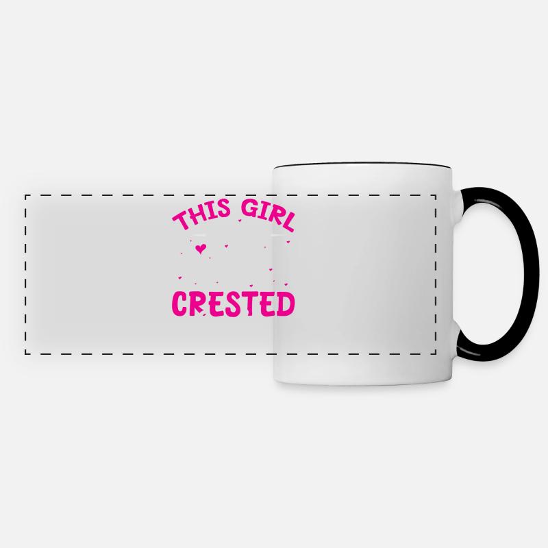 Crowned Gecko Crested Gecko Double Finger Gecko - Panoramic Mug - white/black