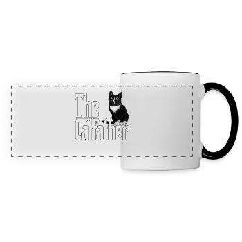 Cat Father The Catfather Crazy Cat Dad Dad - Panoramic Mug - white/black - Front