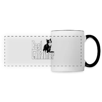 Cat Dad Best Catfather Ever Crazy Cat Father Kitty - Panoramic Mug - white/black - Front