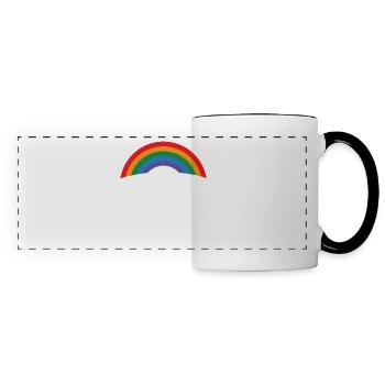 La diversité au lieu de la simplicité : déclaration contre la droite - Mug panoramique contrasté et blanc - blanc/noir - Devant