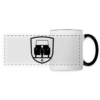 Krause Duo Brandis Emblem (+ Your Text) - Panoramic Mug - white/black - Front