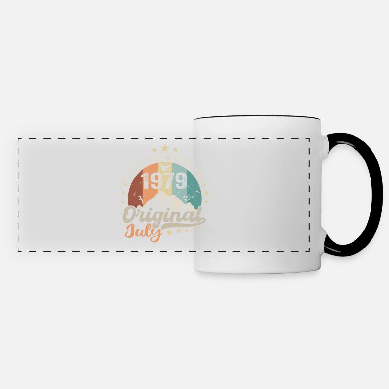 Juli 1979 Jubiläumsgeschenkidee Juli 1979 - Panoramatasse - Weiß/Schwarz