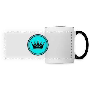 Symbole de la couronne - Mug panoramique contrasté et blanc - blanc/noir - Devant