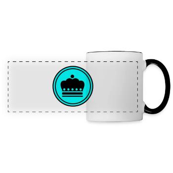 Crown icon - Panoramic Mug - white/black - Front