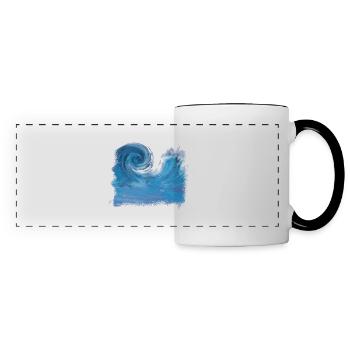 Wave Graphics - Panoramic Mug - white/black - Front