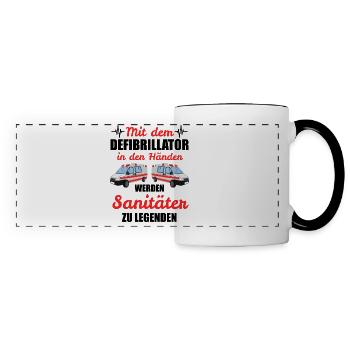 Notfallsanitäter Rettungssanitäter Geschenk - Panoramatasse - Weiß/Schwarz - Vorne