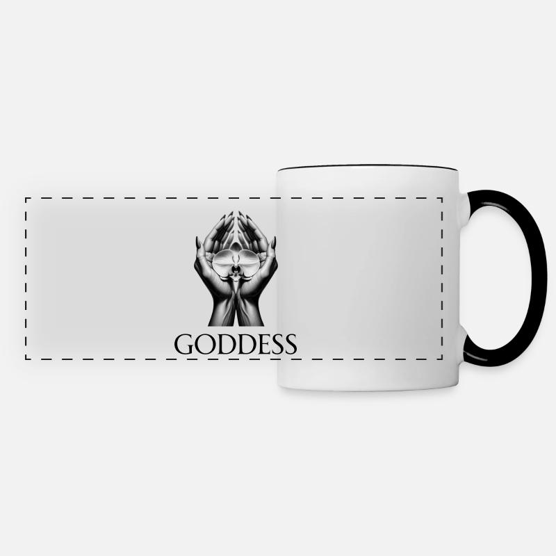 GODDESS (subtitle) #055 - Panoramic Mug - white/black