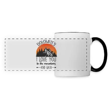 Dolomites Alpes Montagnes - Mug panoramique contrasté et blanc - blanc/noir - Devant