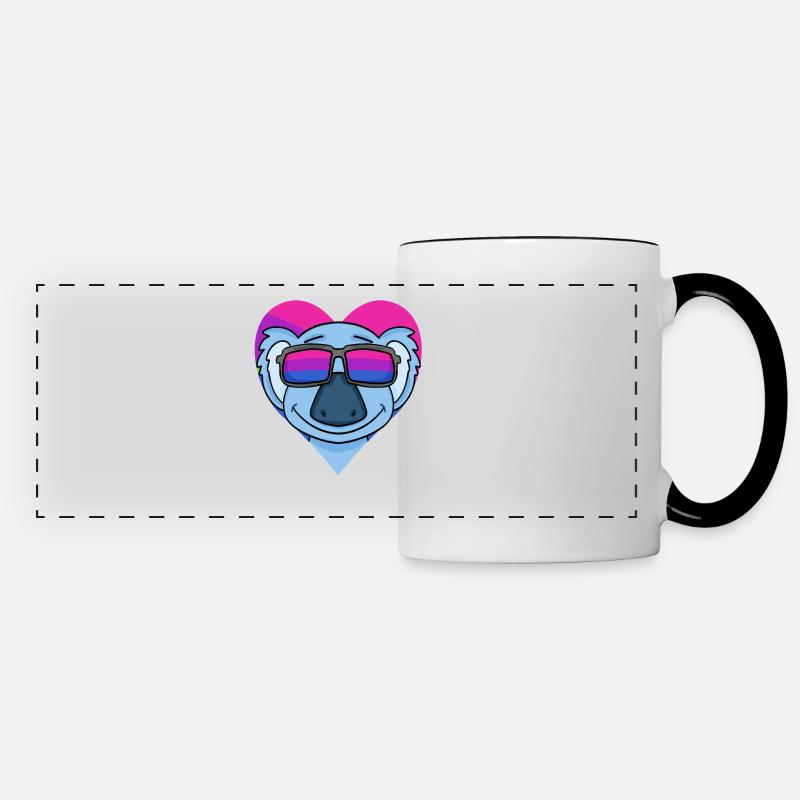 Bisexuell Koala Geschenk - Panoramatasse - Weiß/Schwarz