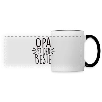 Opa Ist Der Beste - Panoramatasse - Weiß/Schwarz - Vorne