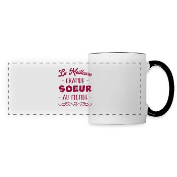 Grande Soeur Universelle C'est La Mienne - Mug panoramique contrasté et blanc - blanc/noir - Devant