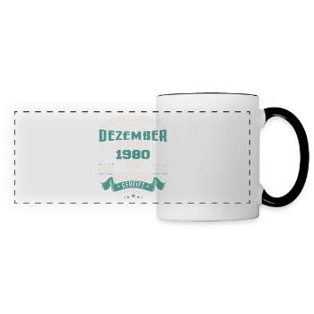Legenden werden geboren im Dezember 1980 - Mug panoramique contrasté et blanc - blanc/noir - Devant