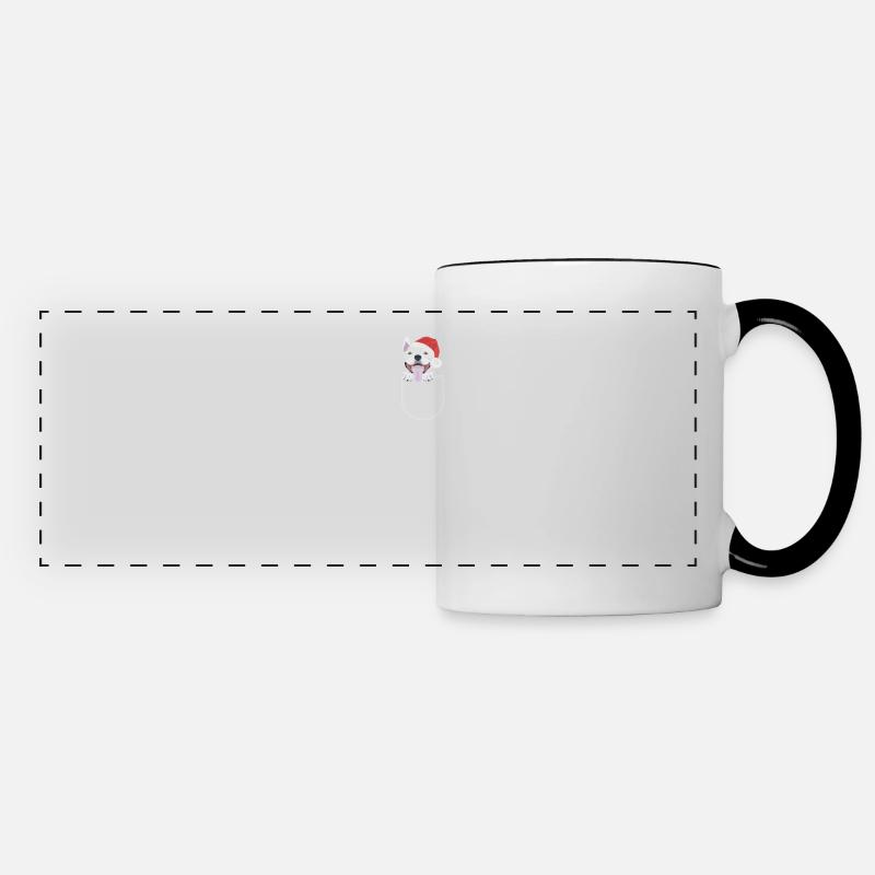 Bull Terrier Merry Christmas - Panoramic Mug - white/black