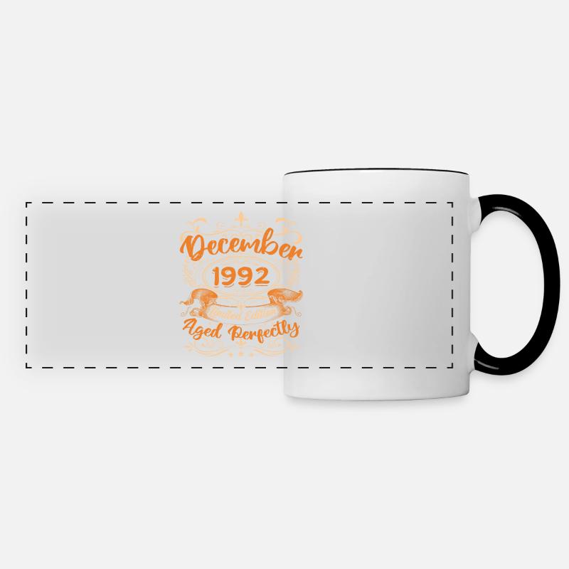 December 1992 | Limited Edition - Mug panoramique contrasté et blanc - blanc/noir
