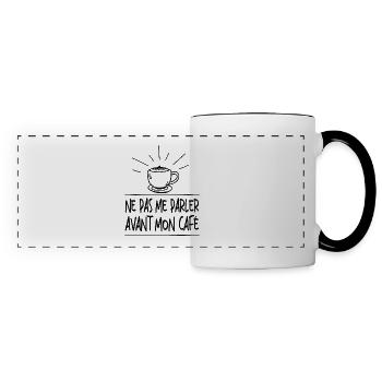 Ne Pas Me Parler Avant Mon Café - Mug panoramique contrasté et blanc - blanc/noir - Devant
