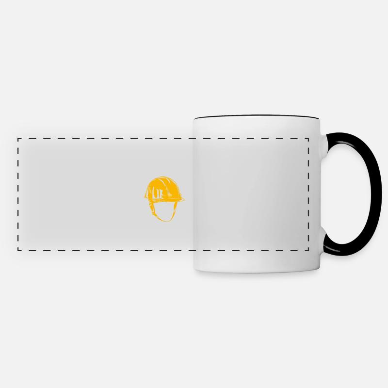 Je Peux Pas J'ai Chantier - Mug panoramique contrasté et blanc - blanc/noir