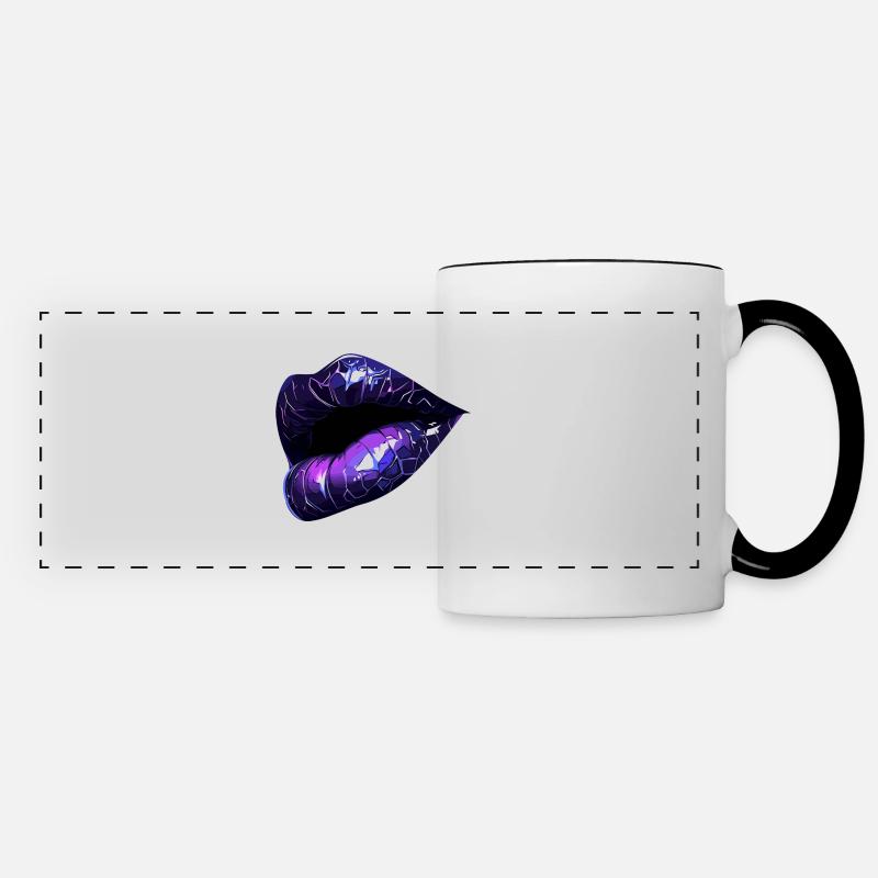 baiser - Mug panoramique contrasté et blanc - blanc/noir