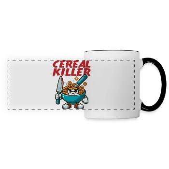 Cereal Killer Funny - Panoramic Mug - white/black - Front