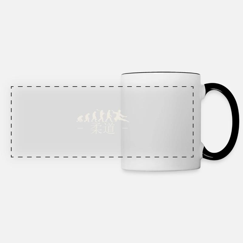 Karate evolution. martial arts. Gift Idea.Japan - Panoramic Mug - white/black