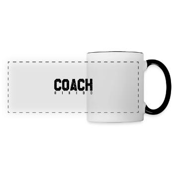 Aikido coach. Aikido trainer. Gift coach. - Panoramic Mug - white/black - Front