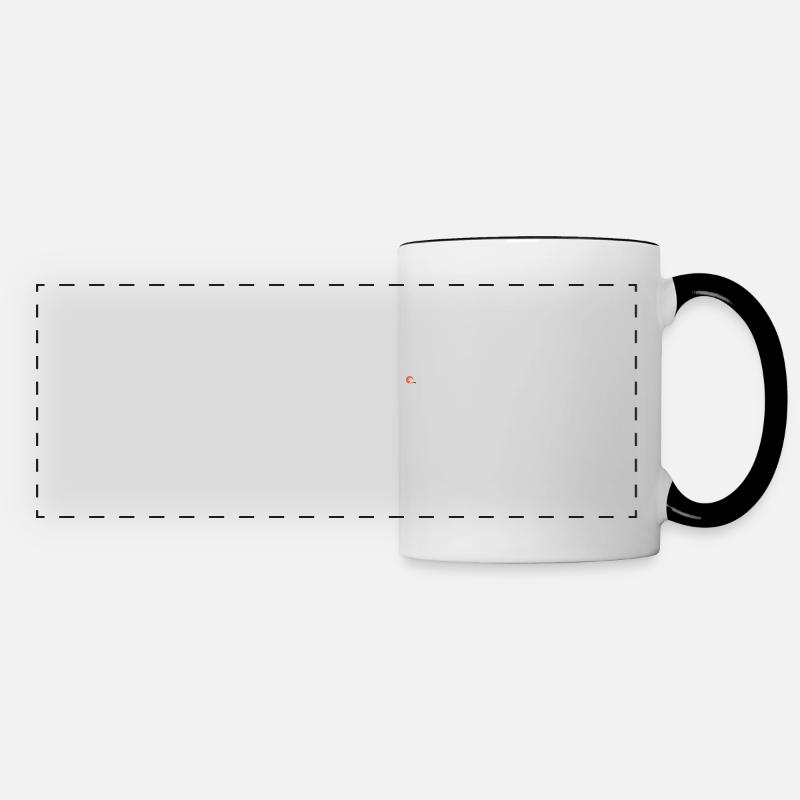 Évolution du basketball - Mug panoramique contrasté et blanc - blanc/noir
