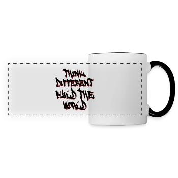 Think Different construit le monde - Mug panoramique contrasté et blanc - blanc/noir - Devant