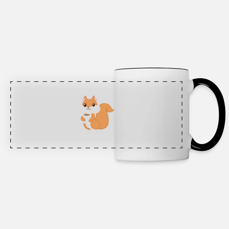 Squirrel - squirrel fan - squirrel - Panoramic Mug - white/black