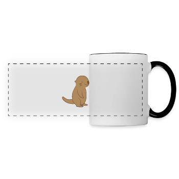 Otter - Sea Otter - Otterfan - Outstanding - Panoramic Mug - white/black - Front