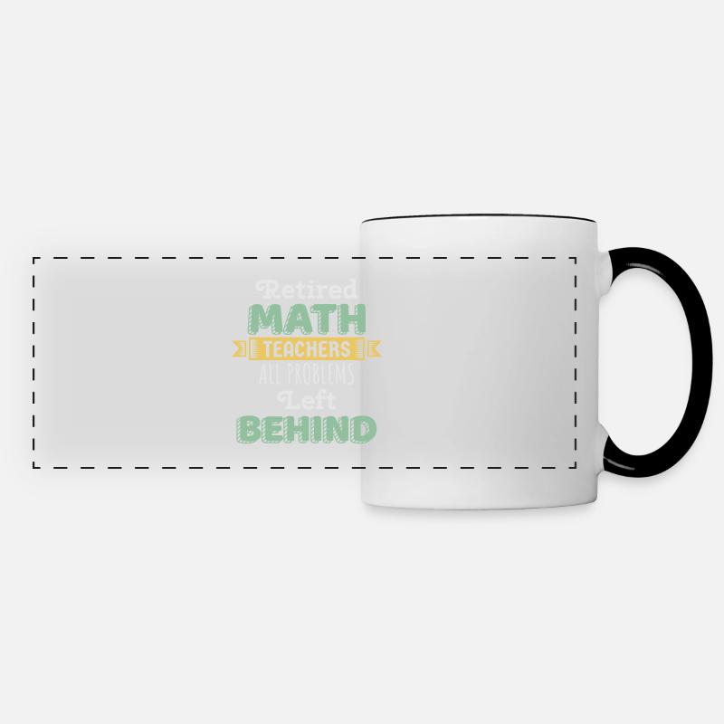 Retired Math Teacher Gift Funny Professor Math Day - Panoramic Mug - white/black