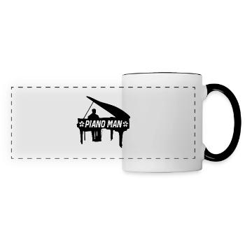 Piano Man - Mug panoramique contrasté et blanc - blanc/noir - Devant