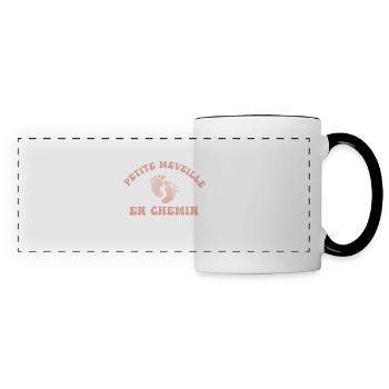 Petite merveille en chemin - Mug panoramique contrasté et blanc - blanc/noir - Devant