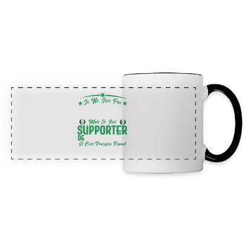 je ne suis pas parfait supporteur de Saint Étienne - Mug panoramique contrasté et blanc - blanc/noir - Devant