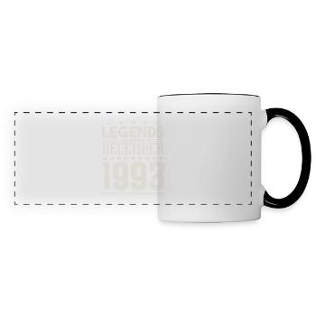 Legends Are Born In December 1993.Gift anniversary - Mug panoramique contrasté et blanc - blanc/noir - Devant