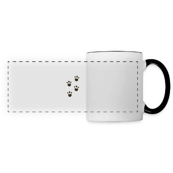 Dog Paws Dog Dog Dog Friend Gift Idea - Panoramic Mug - white/black - Front
