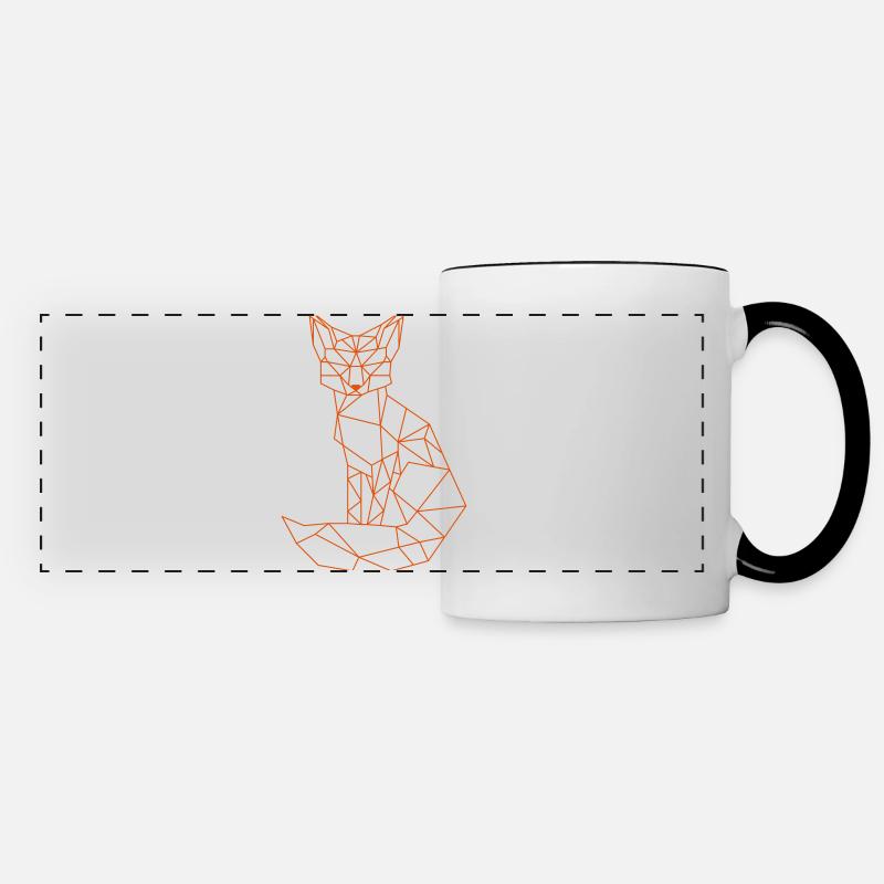 Fox - Panoramic Mug - white/black