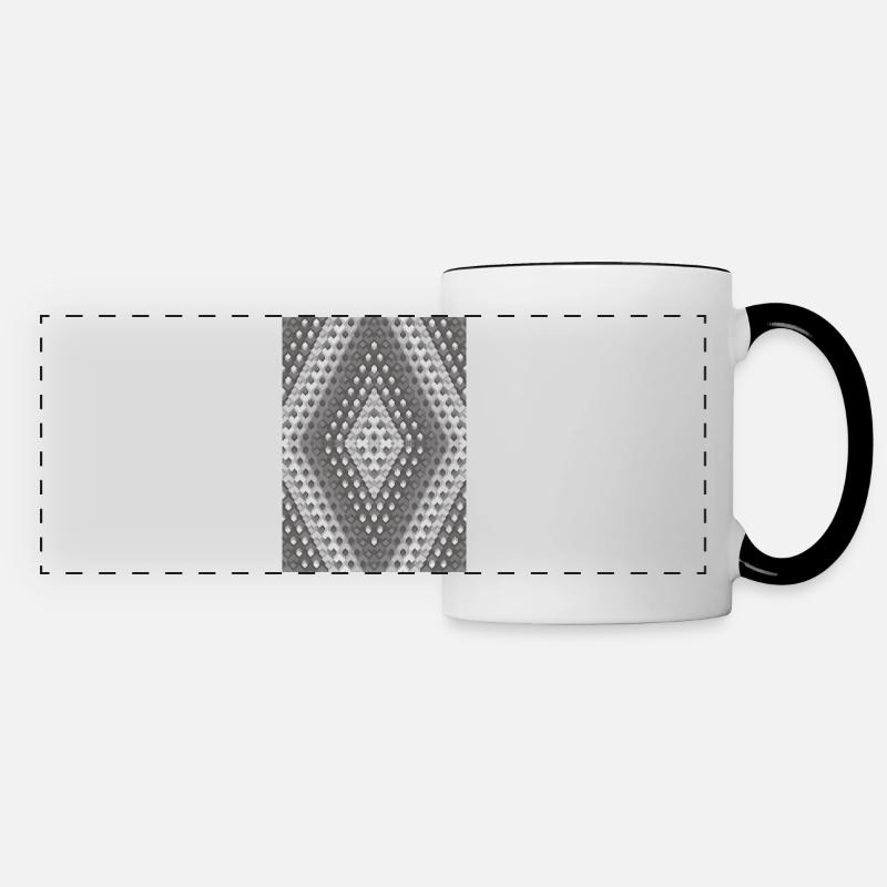 Gray gradient - Panoramic Mug - white/black
