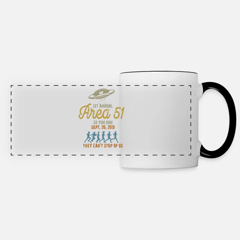 1St Annual Area 51 5k Fun Run - Panoramic Mug - white/black
