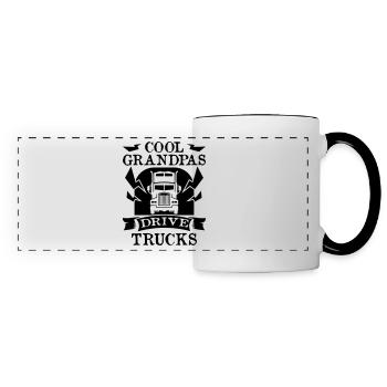 Cool Grandpas Drive Trucks - Panoramic Mug - white/black - Front
